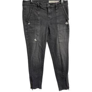 Treasure Bond Jeans Womens Size 28 Gray Denim Mid Rise Ankle Zip Cotton